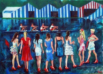 regatta girls impressionist Oil Paintings